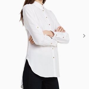 White Cotton Non-Iron Tunic - Calvin Klein
